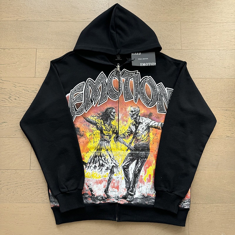 2026 nueva marca de tendencia de comercio exterior transfronterizo MIXEDMOTION camiseta de algodón de manga larga lavado con agua hace viejas calles sueltas