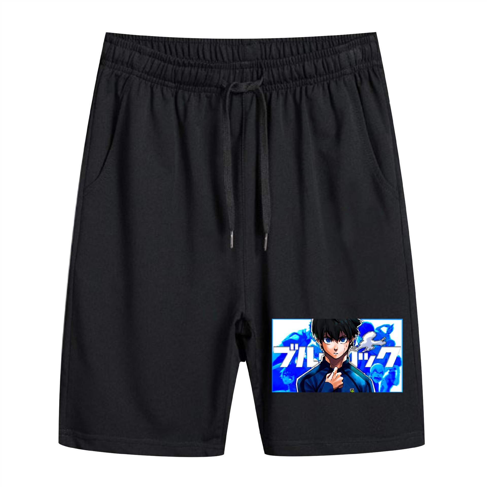 Comercio exterior nuevo BLUE LOCK azul prisión pantalones de playa periféricos de animación hombres y mujeres pantalones cortos de cinco puntos