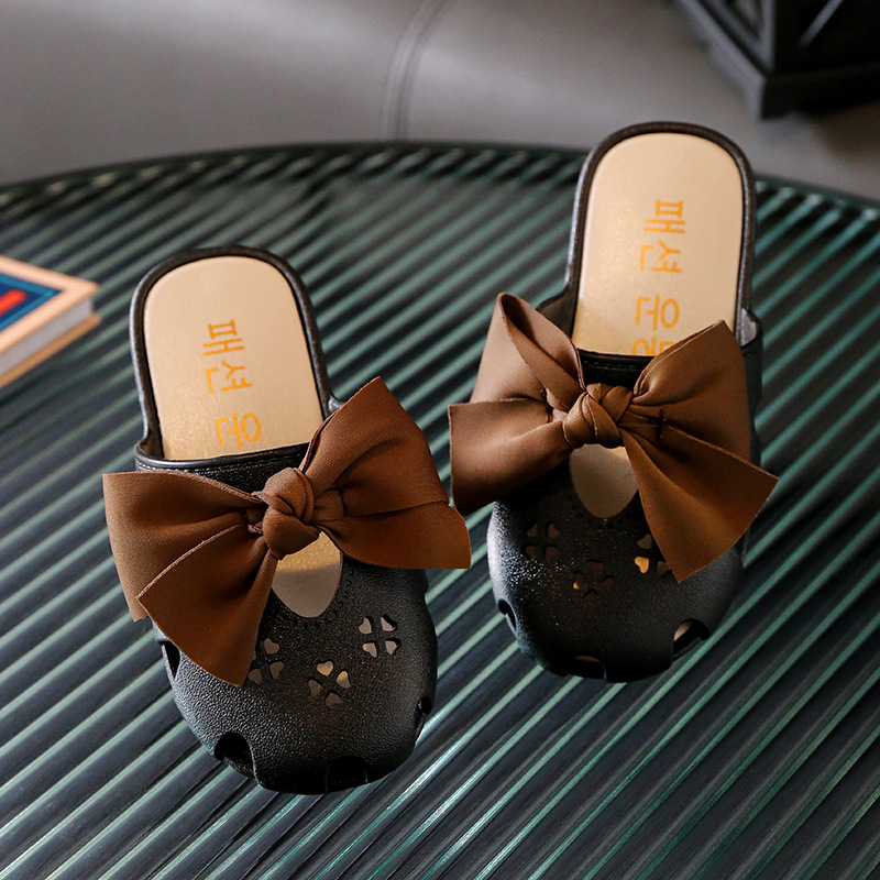 Children's slippers summer girl bow prin...