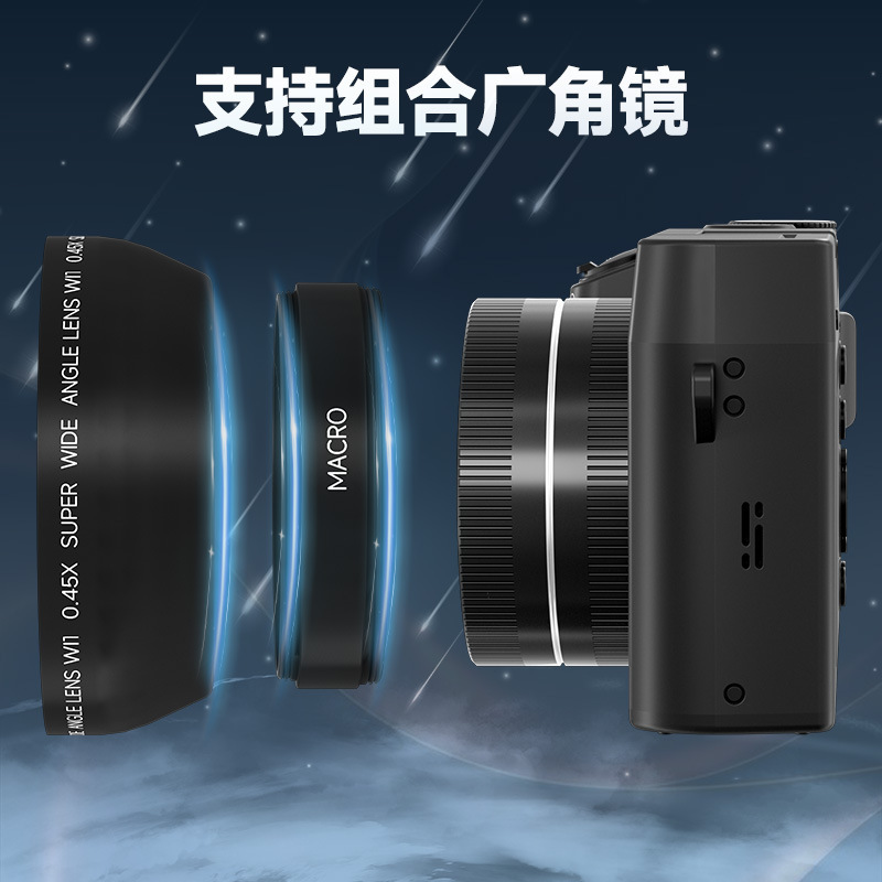 Temu cross-border foreign trade 5k dual-camera mirrorless camera HD…