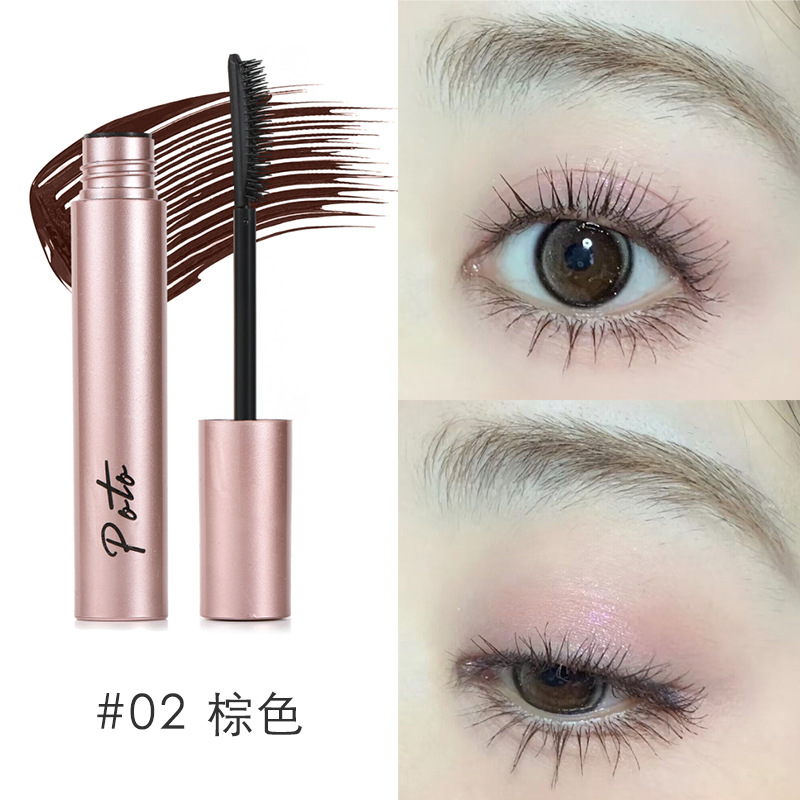 Poto Mascara Is Waterproof, Does Not Smudge, Thickens, Lengthens, Curls, and Sets, Wholesale Waterproof and Sweat-Proof Mascara