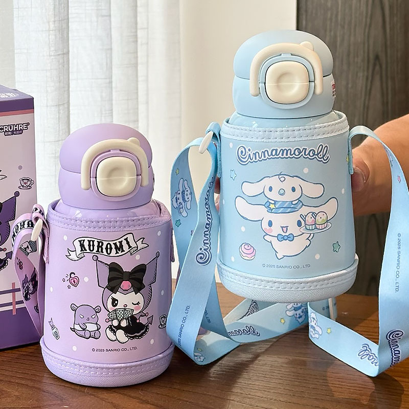 Sanrio Koolomi tazas de agua para niños niñas 316 tazas de agua de paja para estudiantes de primaria para ir a la escuela hervidor de agua nuevo