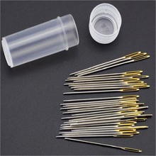 30枚/10枚桶装十字绣针金尾针钝头针绣花针22/24/26金尾刺绣针