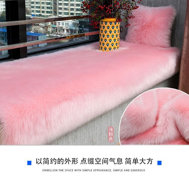 New Chinese-Style Large Red Chair Cushion, Faux Cashmere Door Mat, High-End Blue Carpet for Living Room Decoration and Grand Opening