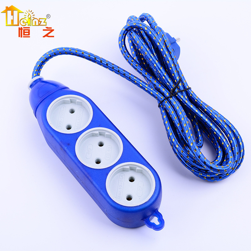 Creativo multifuncional enchufe de cable europeo A6 África Medio Oriente Indonesia estilo europeo dos lados dos lados dos enchufes redondos
