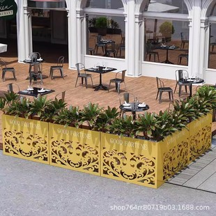 Scandinavian Restaurant Green Plant Flower Stand Office Restaurant Partition Aisle Fence Iron Workshop Hotel Screen Fence