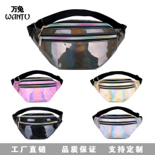 跑步镭射腰包女士斜挎胸包反光户外沙滩包潮男收银包女2025新款