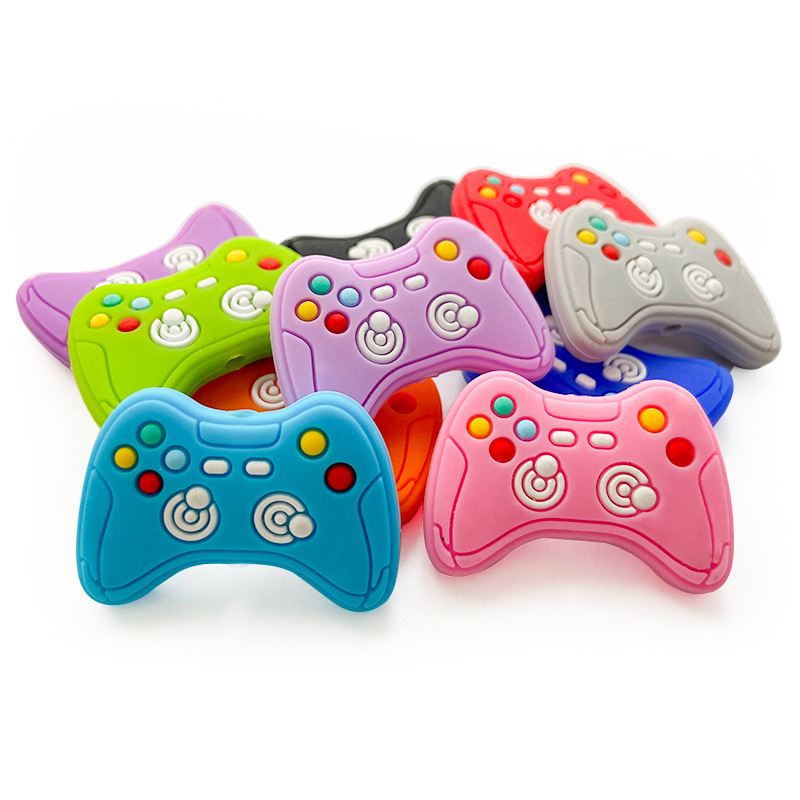 廠家供應 遊戲手柄珠子 DIY防掉牙膠項鍊 硅膠散珠子 可制定