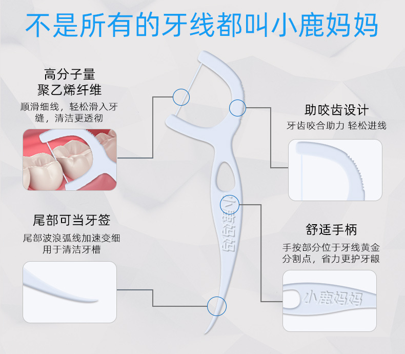 Little Deer Mother Dental Floss picks, portable dental floss boxes, smooth toothpick floss bags, wholesale manufacturer pic 22