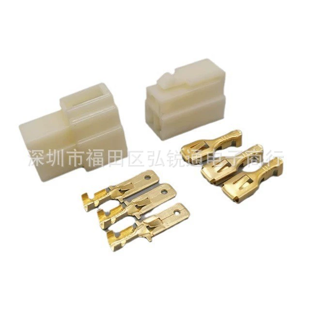 Проволочный разъем самцы 6.3mm трехлунный разъем 3P разъем для электрического мотоцикла