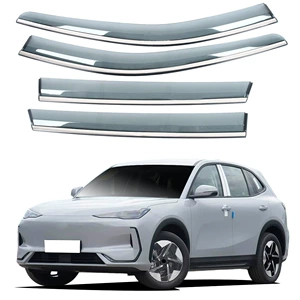 Suitable for Geely Galaxy E5 24 Models, Special Car Window with Bright Strips, Rain Shield, Side Window Deflector, Thickened Rain Eyebrow