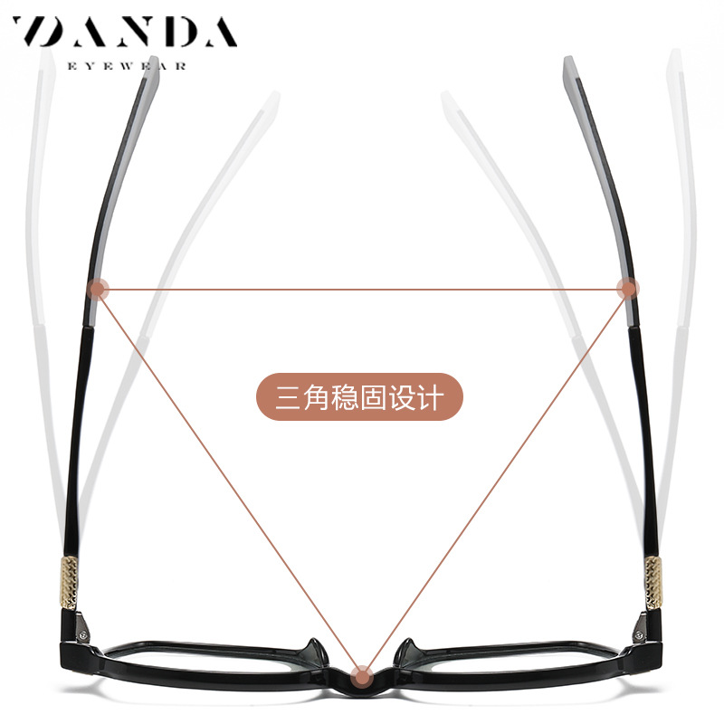 Nuevo Marco de gafas lisas de las mujeres marco grande anti-Luz Azul gafas lisas hombres TJ862 ultra ligero TR90 miopía gafas