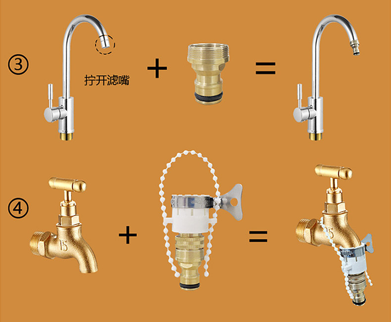 Household High-Pressure Car Wash Water Gun, Tap Water Watering Tool, Explosion-Proof, Frost-Resistant, Telescopic Hose, Soft Hose, Copper Set