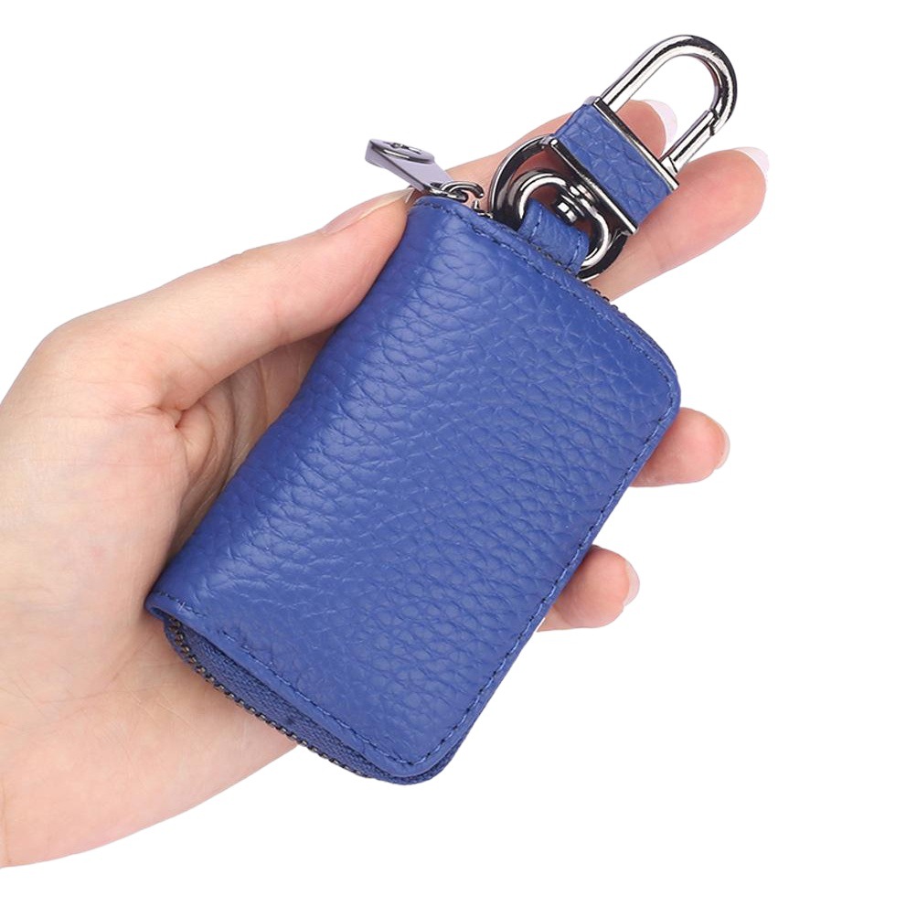 Foreign Trade Car Key Bag Men's Mini Men's and Women's Logo Genuine Leather Carkeyholder Zipper Key Bag Compact