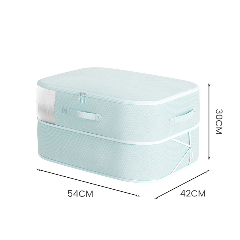 [다이아몬드 그리드] 비주얼 수납가방 [블루] 54*42*30cm