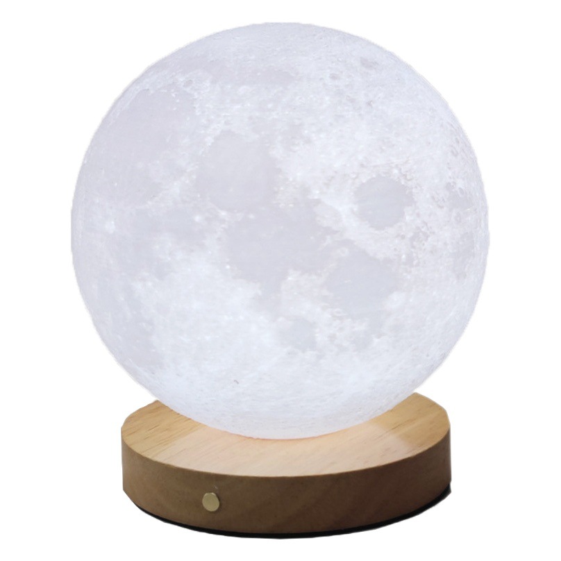 Luz De Luna giratoria dormir Luna noche luz dormitorio escritorio lámpara de mesa recargable lámpara de noche lámpara de ambiente de regalo creativo