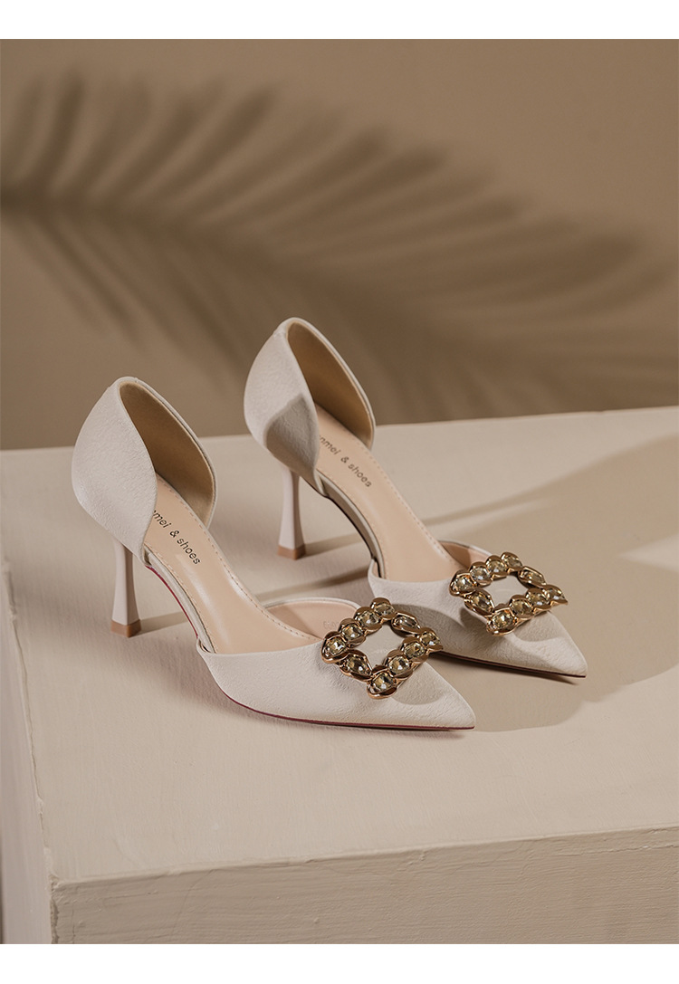 Stiletto pumps för dam med strass och smal klack_voghion.com