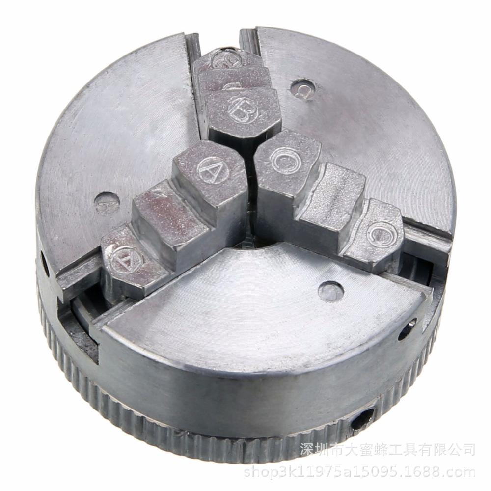 手动自定心木车床卡盘 DIY 金属木工配件，带 3/4 爪和安装螺纹