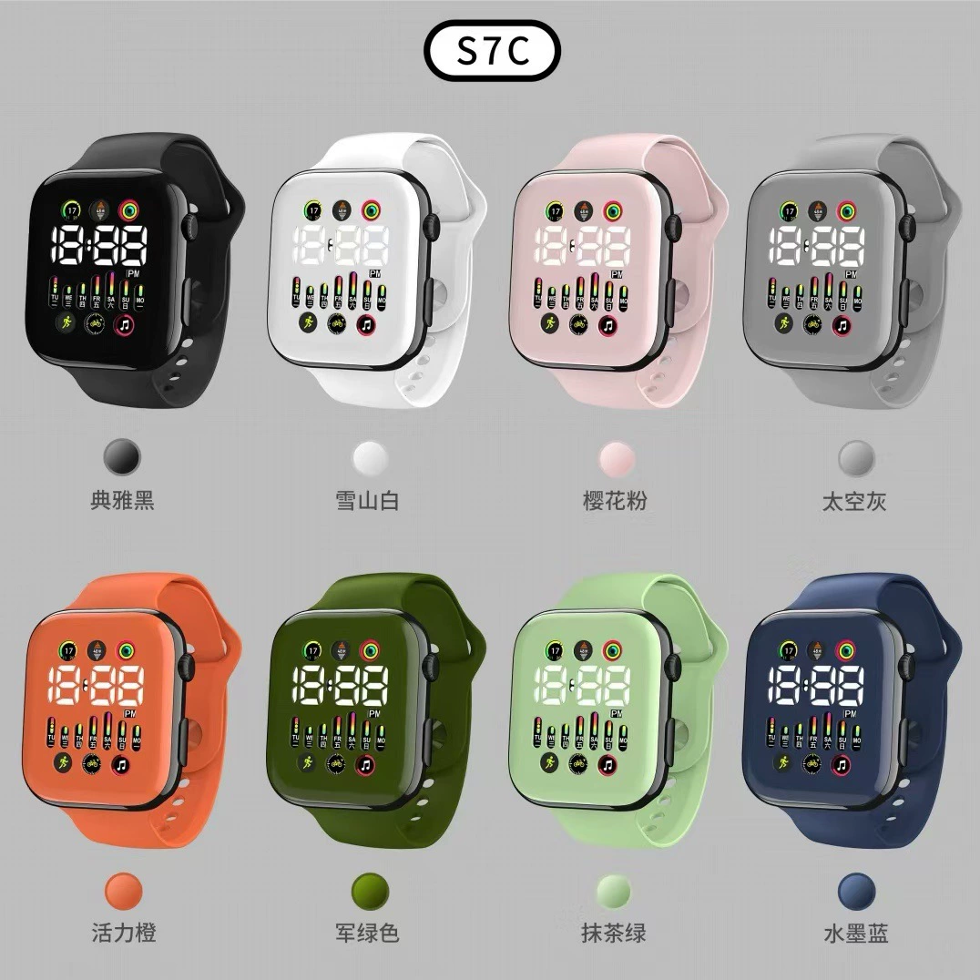 Electronic fashionable digital watch, for import, simple and elegant design, for secondary school