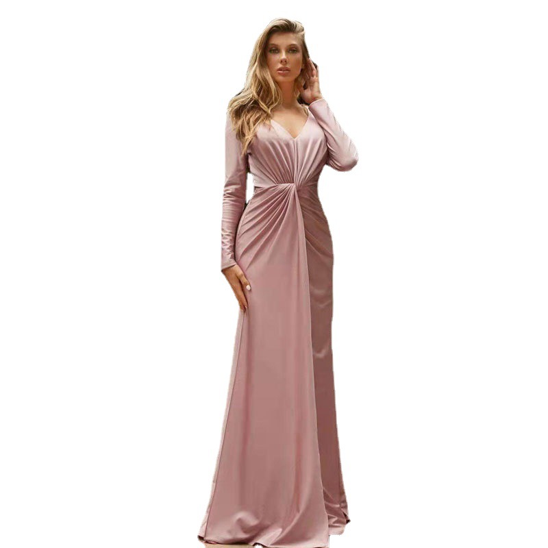 Comercio exterior europeo y americano Amazon AliExpress deseo sexy nuevo largo elegante sexy adelgazar vestido