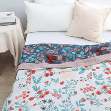 夏季编织毛巾被纯棉纱布毯子全棉简约现代卧室沙发用空调盖毯夏被