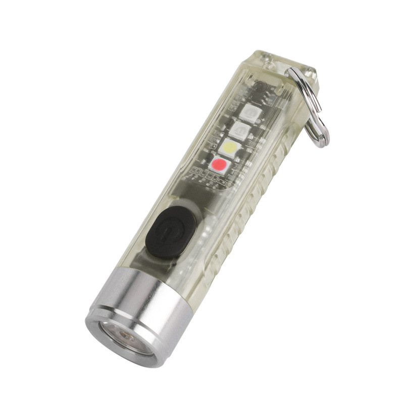 新款迷你钥匙扣手电筒 USB-C快速充电 多功能荧光磁吸警示手电筒