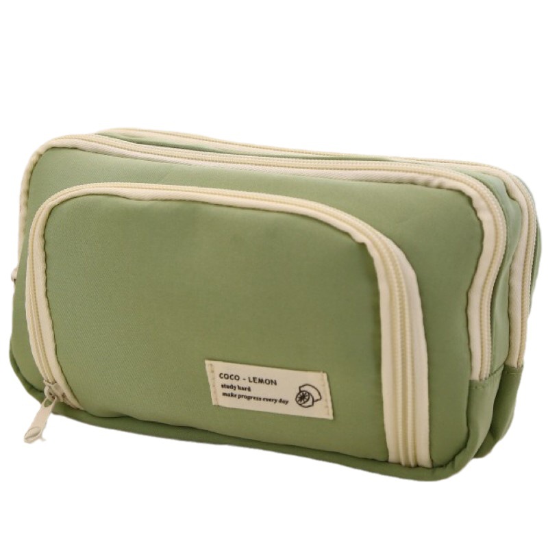 Caja de papelería de gran capacidad multifuncional de gran capacidad japonesa y estudiantes de secundaria en el nicho de viento simple bolsa de lápiz