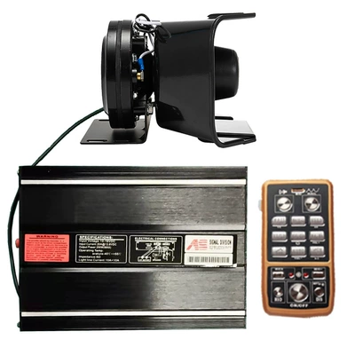 Wireless car siren speaker 300W loudspeaker high-pitched alarm speaker AS7200N+ square mouth speaker (Car horn/tweeter) - as7200n-host-black-falcon-speaker-set-12v