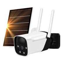 雄邁3MP無線wifi智能監控攝像頭室外防水雙光全彩夜視 太陽能槍機