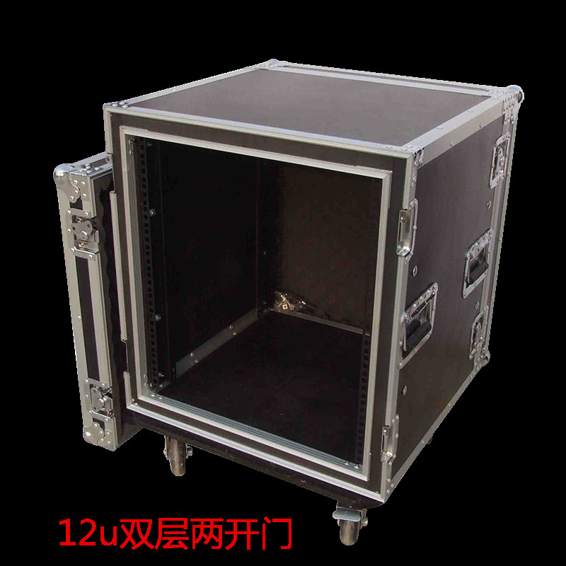 航空箱机柜单双层12U16U两开门功放航空箱音响柜调音台机柜防震机|undefined