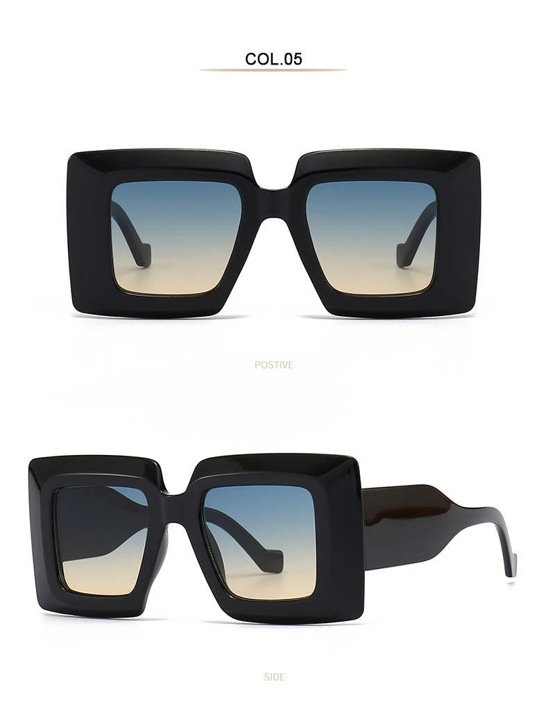 60g Weight Full Frame Glasses Structure Sunglasses Classification PC, UV400 Protection Lens Material Square Glasses Style Outdoor Occasion Color Block Pattern Women'S Gender Simple Style Style Pink, Black Color Simple Style Color Block PC UV400 Protection Square Full Frame Women's Sunglasses