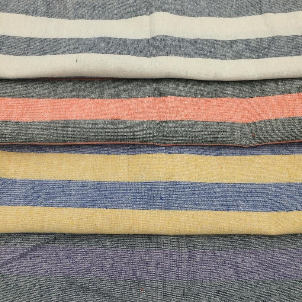 涤棉色织布彩色条纹服装面料5043织布厂绍兴轻纺城先染布