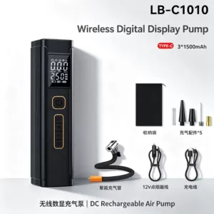 Car Air Pump, Car Tire Pump, Electric Wireless Car Tire Inflator, Universal Multi-Functional Air Pump