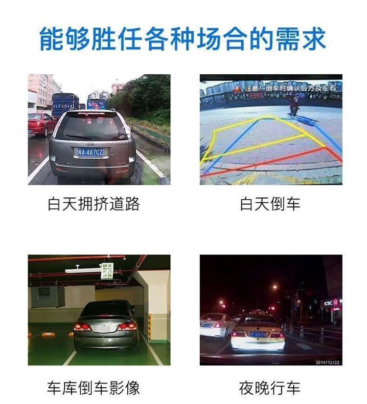 Ahd Rear-Mounted Reversing Camera 720P High-Definition Fisheye Night Vision 1080P Ultra-High-Definition Ccd Vehicle Reversing Image