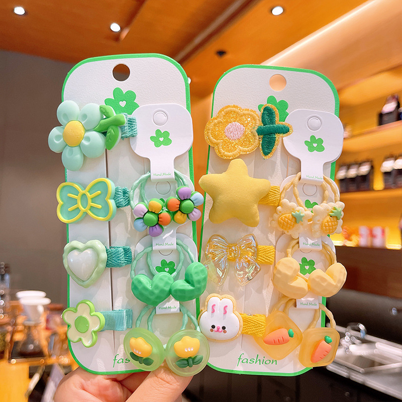 智贝SKU图_1310件套儿童头绳不伤发可爱公主发饰套装女