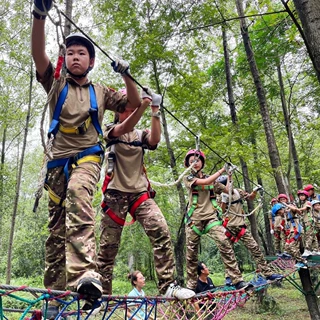 景区丛林穿越户外亲子闯关探险攀爬滑索飞跃研学基地拓展设备厂家