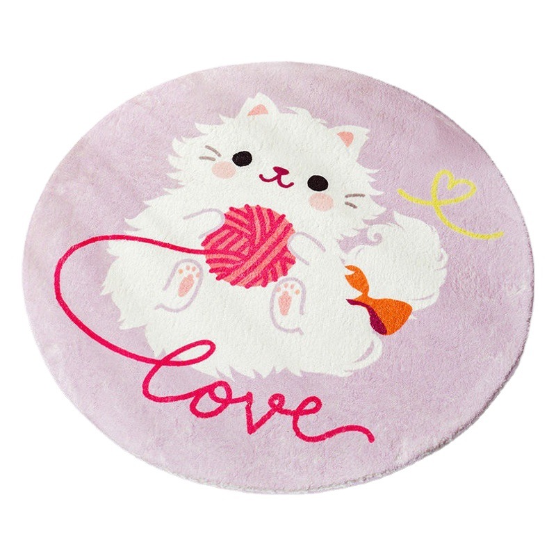 Alfombra redonda de la habitación de los niños colgando de la canasta estera del piso dormitorio cama completa guardarropa alfombra redonda estera silla de la computadora