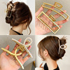 Hairgrip from pearl, big crab pin, elegant metal shark, hairpins, hair accessory, South Korea