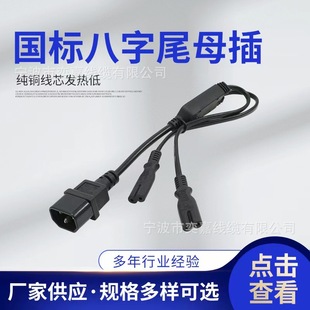 Manufacturer Supplies National Standard Eight-Character Male and Female Power Cords