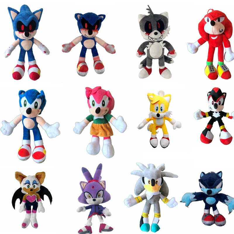 Anime Movie Sonic Hedgehog Sonic Super Sonic Plush Toy Doll Unzip