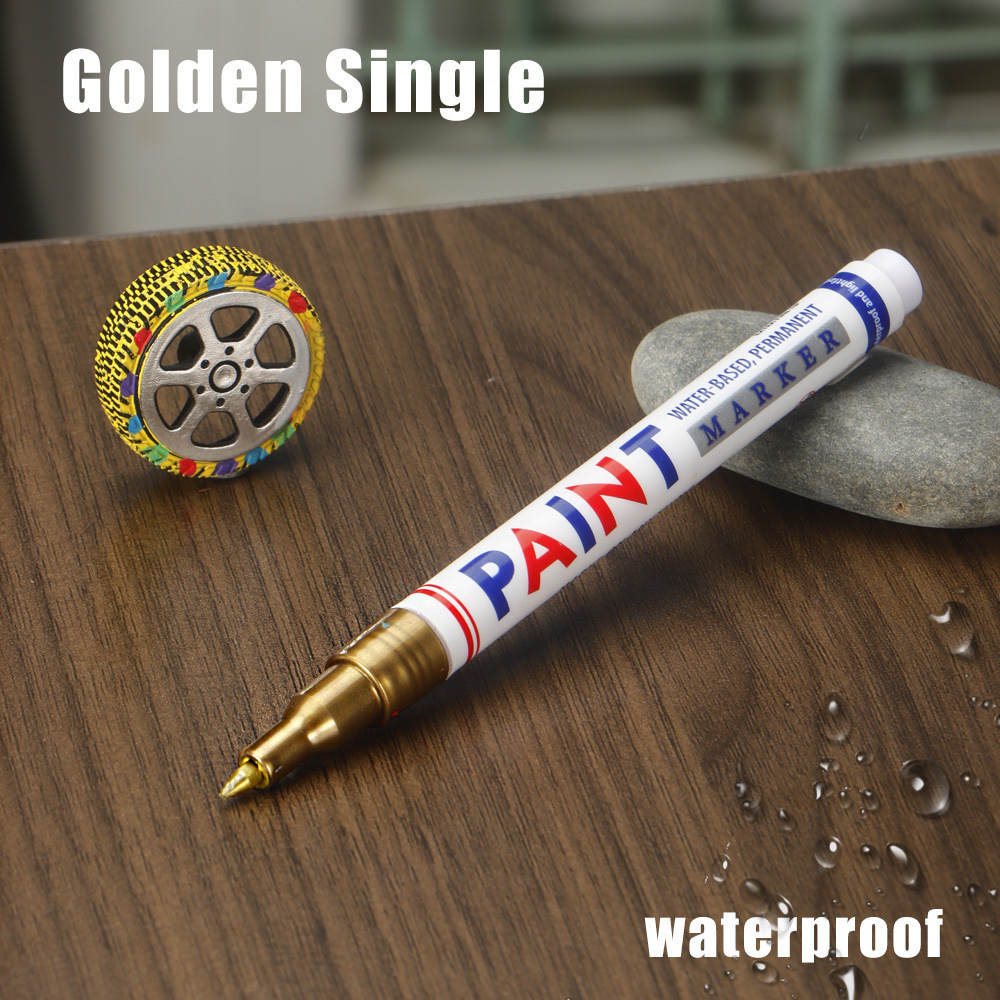 Pluma de pintura transfronteriza impermeable no se desvanece marca de secado rápido para neumáticos de automóviles muebles de estala de pintura de reparación