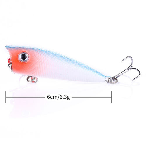 Wave crawling Luya bait 6g water surface system small wave pick-up mouth bass black fish long-range floating fake bait micro-wave lying fishing bait