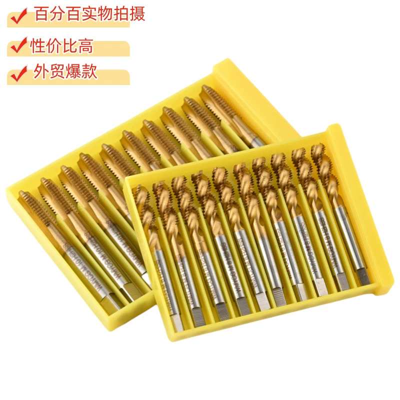 Титановые резьбонарезные патроны с резьбовыми наконечниками M3, M4, M5, патроны M16 с предварительно просверленными отверстиями для машинного использования, метрические и дюймовые стандарты