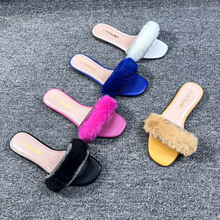 夏季女鞋外穿一脚蹬女拖鞋slippers shoes female slides bigsize