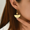 Metal advanced universal earrings, 2023 collection, high-end