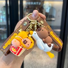 クロスボーダーのカピバラの鍵はカピバラの君の鍵のチェーンを掛けて子供の機の小さい贈り物の自動車のかばんをつかんで卸売りを飾ります。