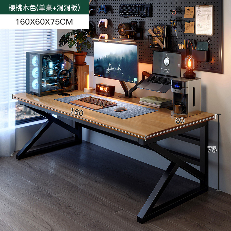 Escritorio para computadora de madera maciza Escritorio para uso doméstico Escritorio simple Dormitorio Escritorio para estudiantes Escritorio para juegos Escritorio largo Banco de trabajo