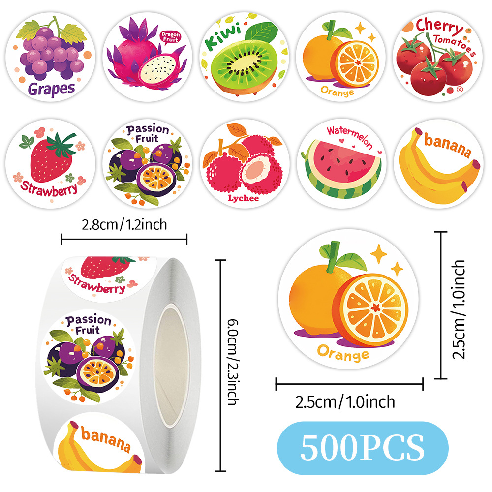 Cien tipos de dibujos animados pegatinas de animales rollo de recompensas para niños materiales didiy papelería cuaderno cinta adhesiva decoración