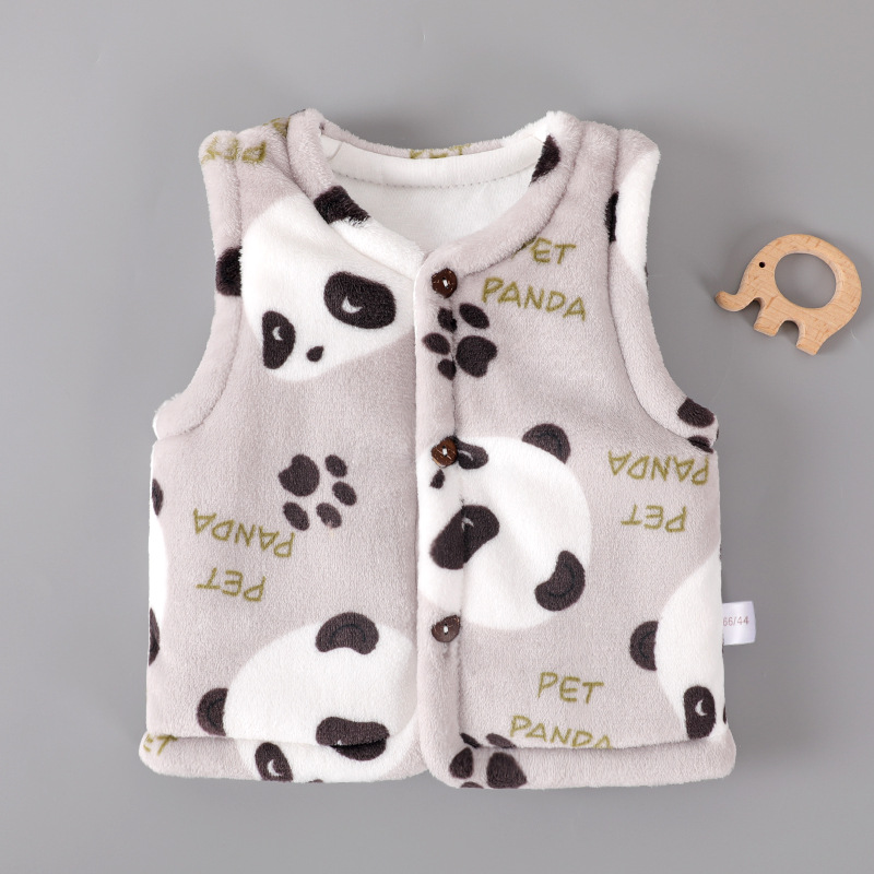 儿童马甲加厚马夹保暖男女宝宝0-3岁幼儿小背心坎肩加绒外出护肚