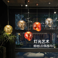 led吊灯楼梯熔岩吊灯大别墅loft复式挑客厅长线吊灯餐厅吧吊灯